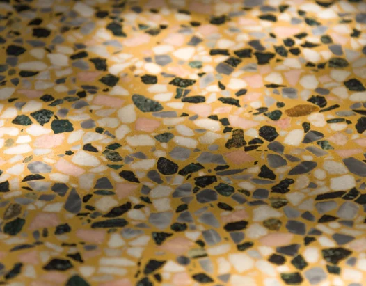 Terrazzo yellow, pink, gray and white