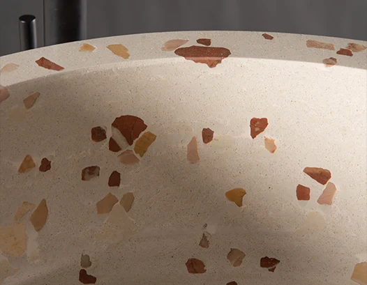 Terrazzo crème, beige et marron